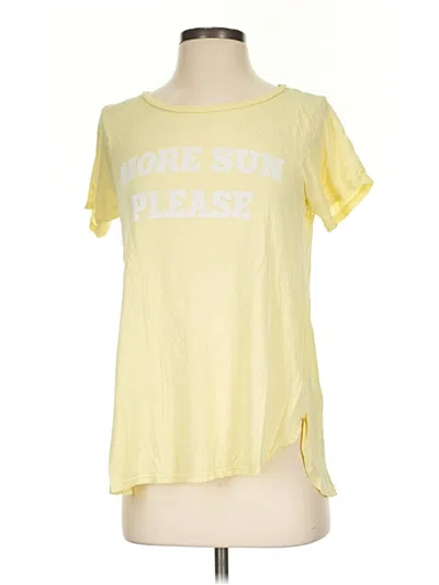 Pre-owned Wildfox Short Sleeve T-shirt In Yellow
