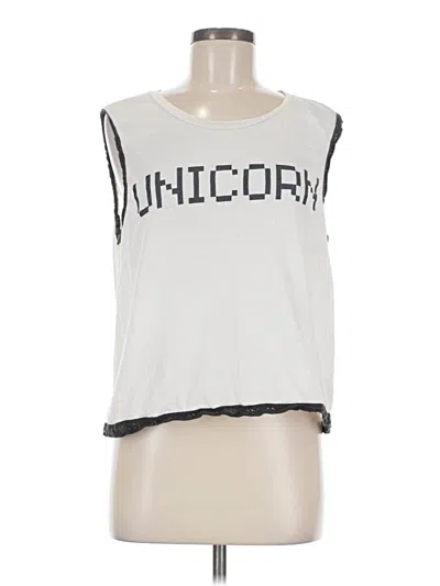 Pre-owned Wildfox Sleeveless T-shirt In White