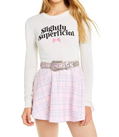 Wildfox Slightly Superficial Mia Long Sleeve In Vintage Lace In Multi