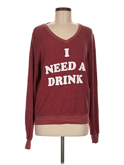 Pre-owned Wildfox Sweatshirt In Burgundy