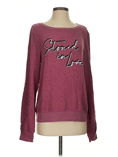 Pre-owned Wildfox Sweatshirt In Burgundy