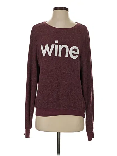 Pre-owned Wildfox Sweatshirt In Burgundy