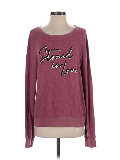 Pre-owned Wildfox Sweatshirt In Burgundy