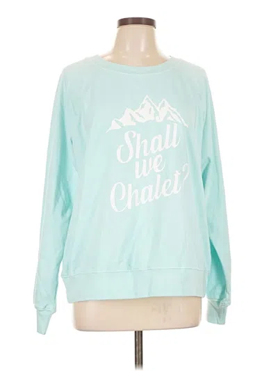 Pre-owned Wildfox Sweatshirt In Teal