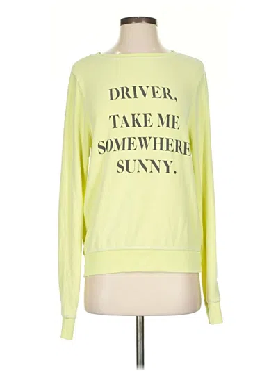 Pre-owned Wildfox Sweatshirt In Yellow