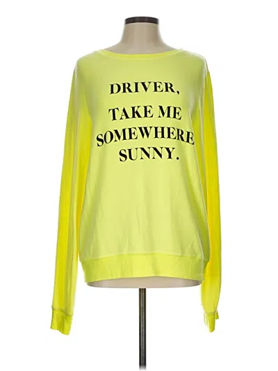 Pre-owned Wildfox Sweatshirt In Yellow