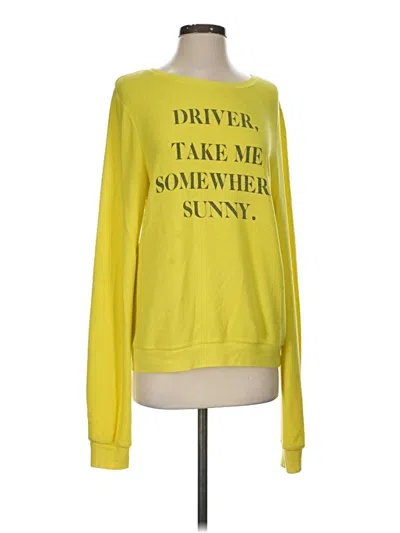Pre-owned Wildfox Sweatshirt In Yellow