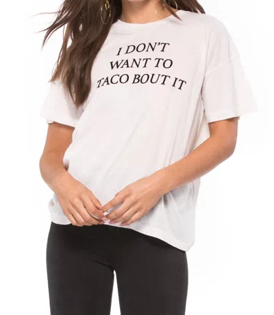 Wildfox Taco Talk Sonic Short Sleeve Tee In Vintage Lace In Neutral