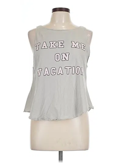 Pre-owned Wildfox Tank Top Gray Strapless Neckline Tops