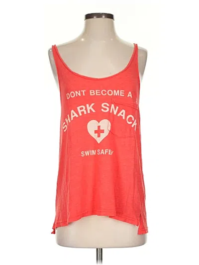 Pre-owned Wildfox Tank Top Red Sweetheart Neckline Tops