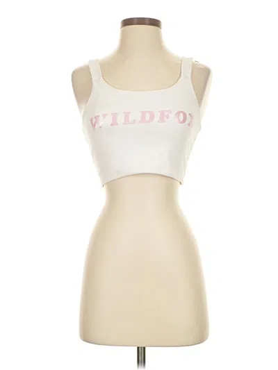 Pre-owned Wildfox Tube Top Ivory Strapless Neckline Tops In White