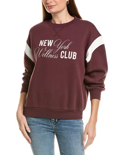 Wildfox Varsity Charlie Sweatshirt In Burgundy