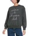 Wildfox Wine Cheese Charlie Oversized Fit Sweatshirt In Gray