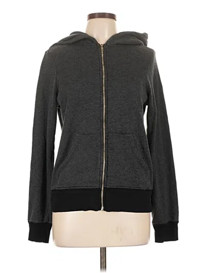 Pre-owned Wildfox Zip Up Hoodie In Gray