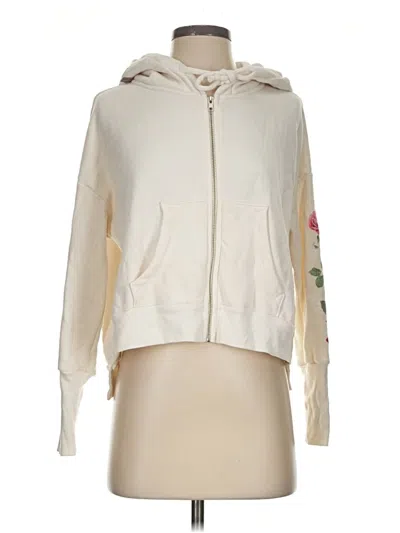 Pre-owned Wildfox Zip Up Hoodie In Ivory