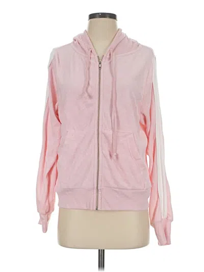 Pre-owned Wildfox Zip Up Hoodie In Pink