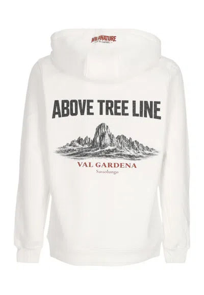 Wild-nature Men's Hoodie Wn Above Treeline Valgardena Sassolungo Hoodie White