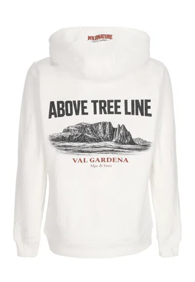Wild-nature Men's Hoodie Wn Above Treeline Valgardena Siusi Hoodie White