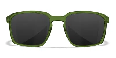 Wiley X Alfa Ac6alf05 Men's Sunglasses Green Size 56