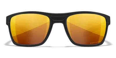 Wiley X Kingpin Polarized Ackng14 Men's Sunglasses Black Size 60