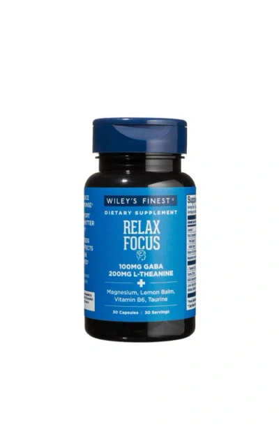 Wiley's Finest Daily Supplement For Stress Support With L-theanine, Gaba, Vitamin B6 & Magnesium In Blue