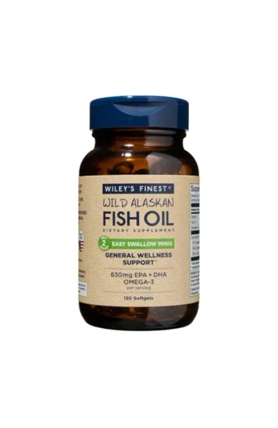 Wiley's Finest Easy Swallow Omega-3 Fish Oil Mini Softgels 120 Mini Softgels, In Multi