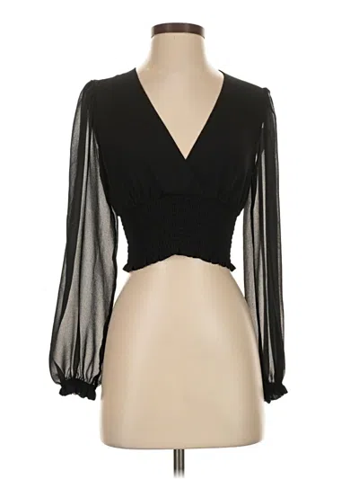 Pre-owned Wilfred 3/4 Sleeve Blouse In Black