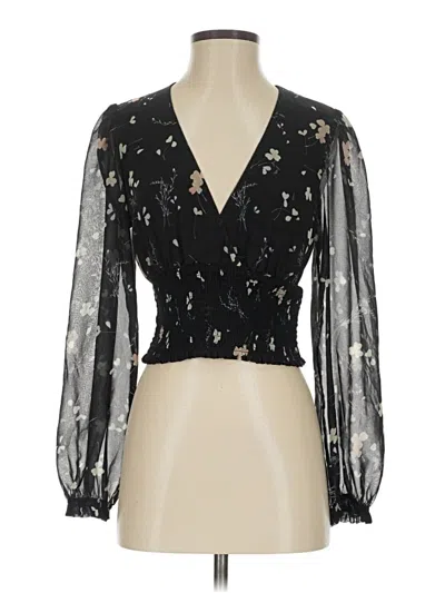 Pre-owned Wilfred 3/4 Sleeve Blouse In Black
