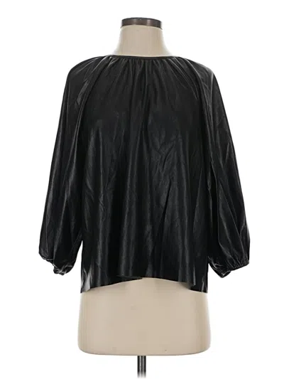 Pre-owned Wilfred 3/4 Sleeve Blouse In Black