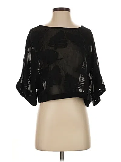 Pre-owned Wilfred 3/4 Sleeve Blouse In Black