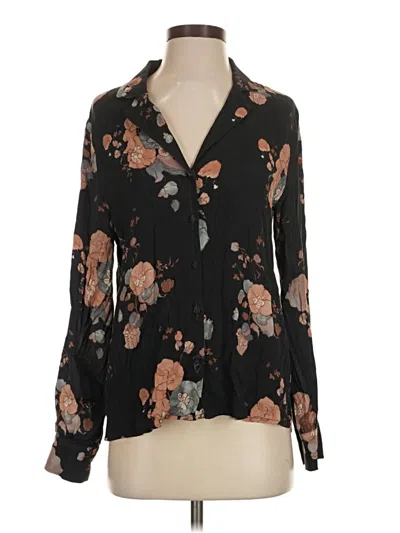 Pre-owned Wilfred 3/4 Sleeve Blouse In Black