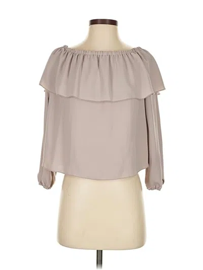 Pre-owned Wilfred 3/4 Sleeve Blouse In Brown