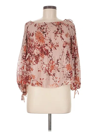 Pre-owned Wilfred 3/4 Sleeve Blouse In Brown