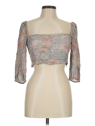 Pre-owned Wilfred 3/4 Sleeve Blouse In Gray