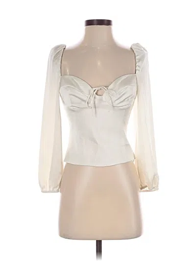 Pre-owned Wilfred 3/4 Sleeve Blouse In Ivory