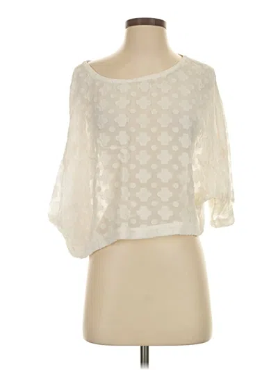 Pre-owned Wilfred 3/4 Sleeve Blouse In Ivory