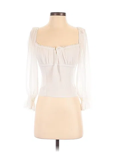 Pre-owned Wilfred 3/4 Sleeve Blouse In Ivory