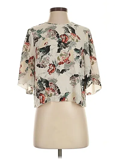 Pre-owned Wilfred 3/4 Sleeve Blouse In Ivory
