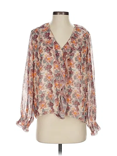 Pre-owned Wilfred 3/4 Sleeve Blouse In Orange