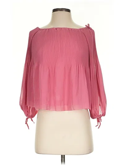 Pre-owned Wilfred 3/4 Sleeve Blouse In Pink
