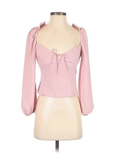 Pre-owned Wilfred 3/4 Sleeve Blouse In Pink