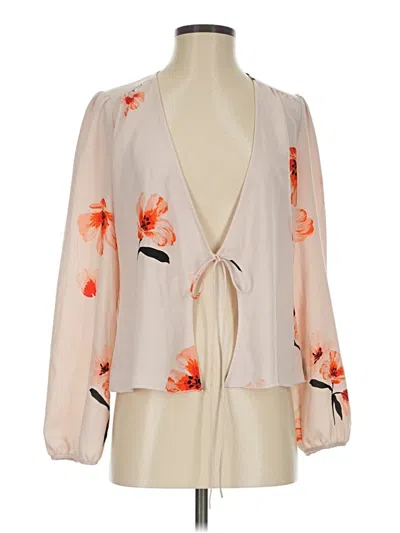 Pre-owned Wilfred 3/4 Sleeve Blouse In Tan