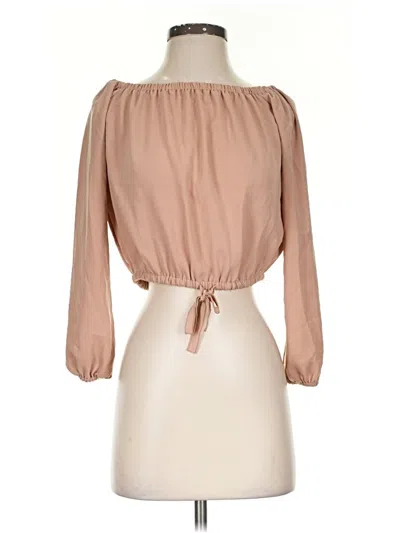Pre-owned Wilfred 3/4 Sleeve Blouse In Tan