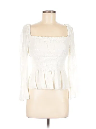 Pre-owned Wilfred 3/4 Sleeve Blouse In White