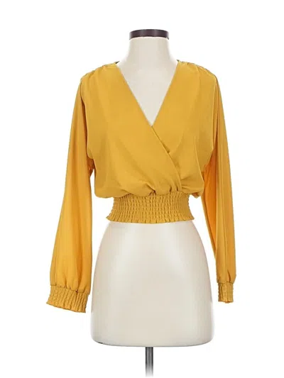 Pre-owned Wilfred 3/4 Sleeve Blouse In Yellow
