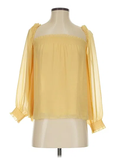 Pre-owned Wilfred 3/4 Sleeve Blouse In Yellow