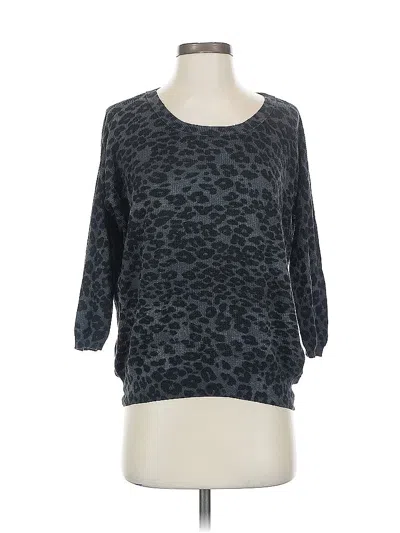 Pre-owned Wilfred 3/4 Sleeve Silk Top Gray Boatneck Tops