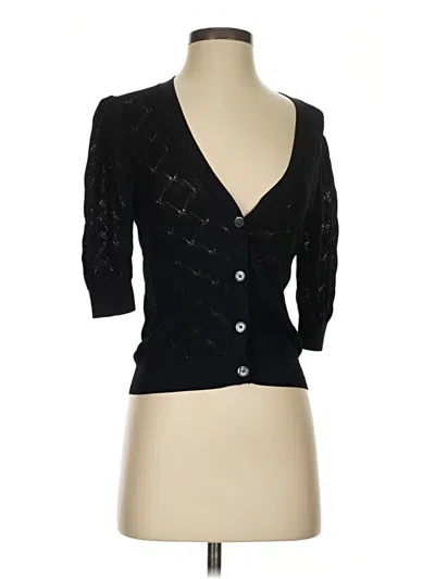 Pre-owned Wilfred 3/4 Sleeve Top Black Plunge Neckline Tops