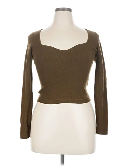 Pre-owned Wilfred 3/4 Sleeve T-shirt In Brown