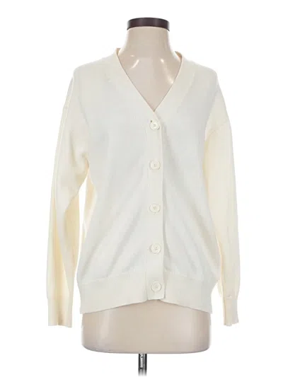 Pre-owned Wilfred Cardigan Sweater In White